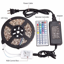 LED Strip Lights SMD 5050 IP65 16.4ft 5M 300leds RGB Color Changing Flexible LED Rope Lights with 44Key Remote